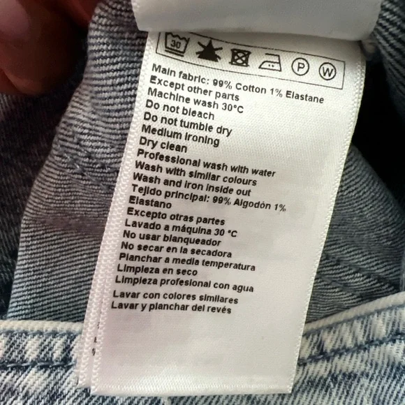 BA&SH Mame Boyfriend Acid Wash Jeans Ankle Length Womens 4 - Picture 15 of 16